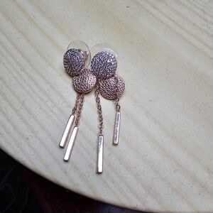 Elegant Gold and Silver Dangle Earrings